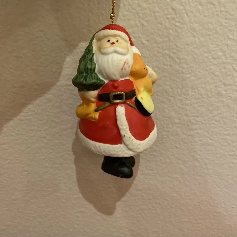 Santa Porcelain Bell‎ W/ Pants Clapper